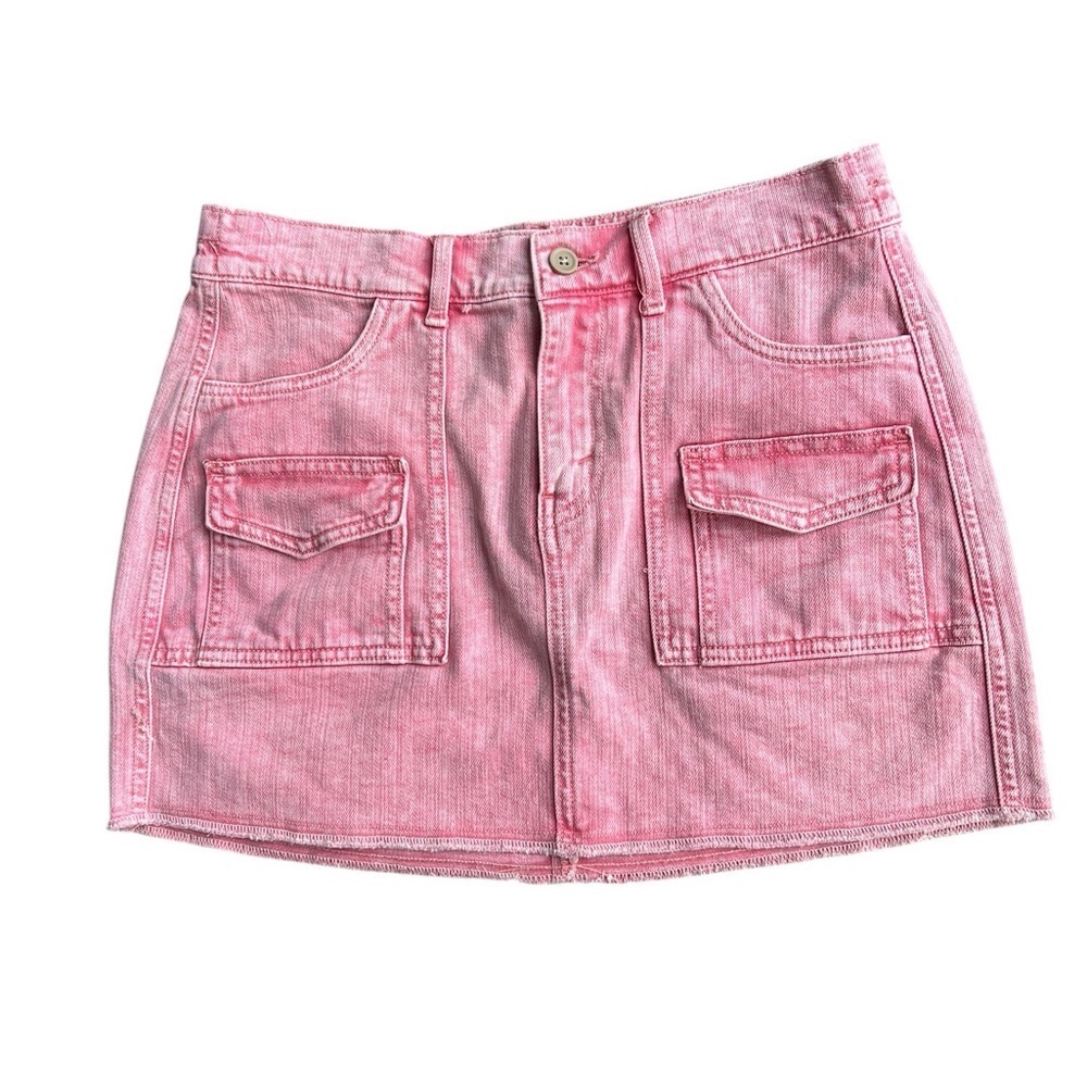Aerie Pink Denim Skirt Size Small